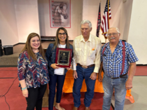 Denisse Melendez with other members of the district administration